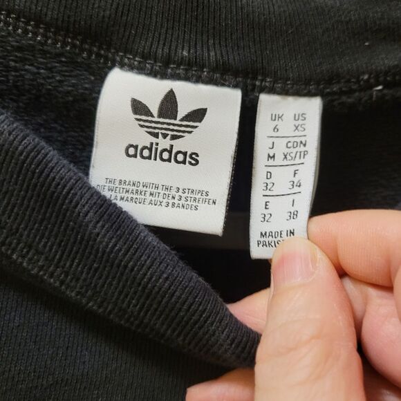 2/$20 Adidas Black & White Crewneck Sweatshirt Top Size: XS - Picture 7 of 7